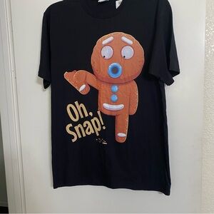 Port and Company Black Tee with Gingerbread Design